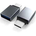 thumbnail image 3 of Adaptador USB C a USB 3.0 (paquete de 2), Boost+ Adaptador USB C a USB Transferencia de datos de alta velocidad (OTG) USB hembra a USB C macho Convertidor portátil para dispositivos tipo C, gris, 3 of 6