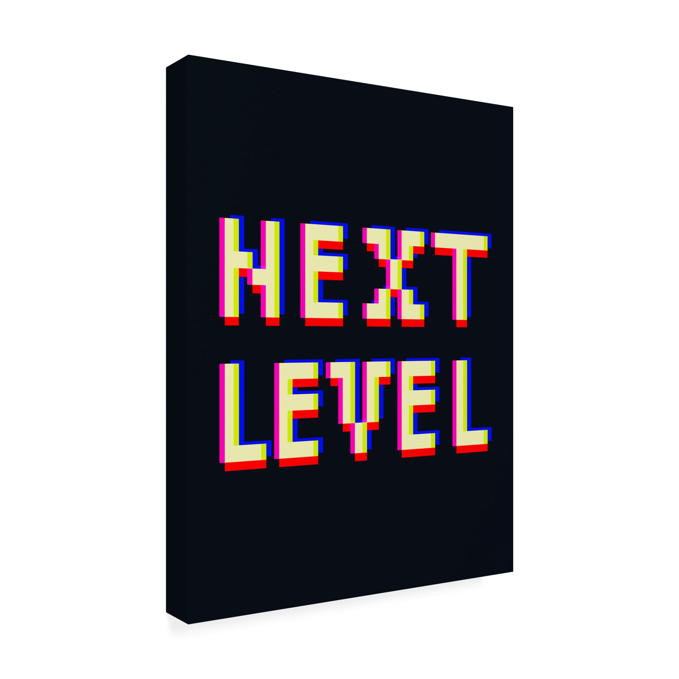 Trademark Fine Art Victoria Barnes Pixel Text I Canvas Wall Art