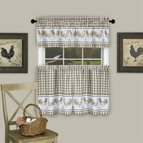 Barnyard Tier and Valance Set 58 x 36/58 x 14 - Taupe