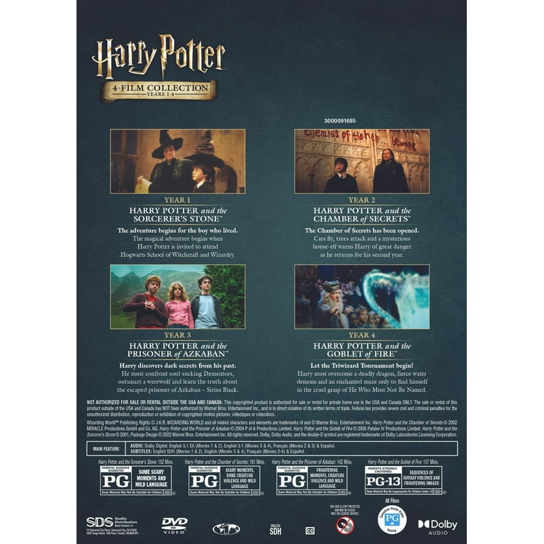 Harry Potter 4-Film Collection: Years 1-4 (DVD) (Walmart Exclusive)