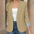 thumbnail image 5 of Cardigans for Women Long-sleeved Blazer Buttonable Sleeves Solid Color Casual Cardigan Jacket Coat Outerwear,Womens Cardigans Khaki S, 5 of 6