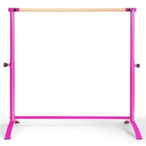 Yardi Yard 51 Inch Ballet Barre Bar with 4-Position Adjustable Height-Pink, Expandable Gymnastics Bar for Kids,