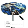 thumbnail image 4 of Round Bar Stool Seat Covers, Vintage Starry Sky Shark Elastic Round Chair Cover Stool Seat Slipcover Bar Stool Cushions Round Pad for 12-14 inch, 4 of 7