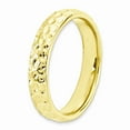 thumbnail image 3 of Sterling Silver Stackable Expressions Gold Plated 4.25mm Pattern Ring Size 5, 3 of 5