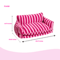 thumbnail image 2 of Glow Pups Extra Large Washable Pet Bed, Pink Striped, Size 	39.37"L x 23.62"W x 15.75"Th, 2 of 18