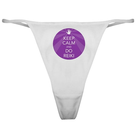 CafePress - SHIRT KEEP CALM PURPLE Classic Thong - Women s Sexy Novelty Thong Panties Underwear