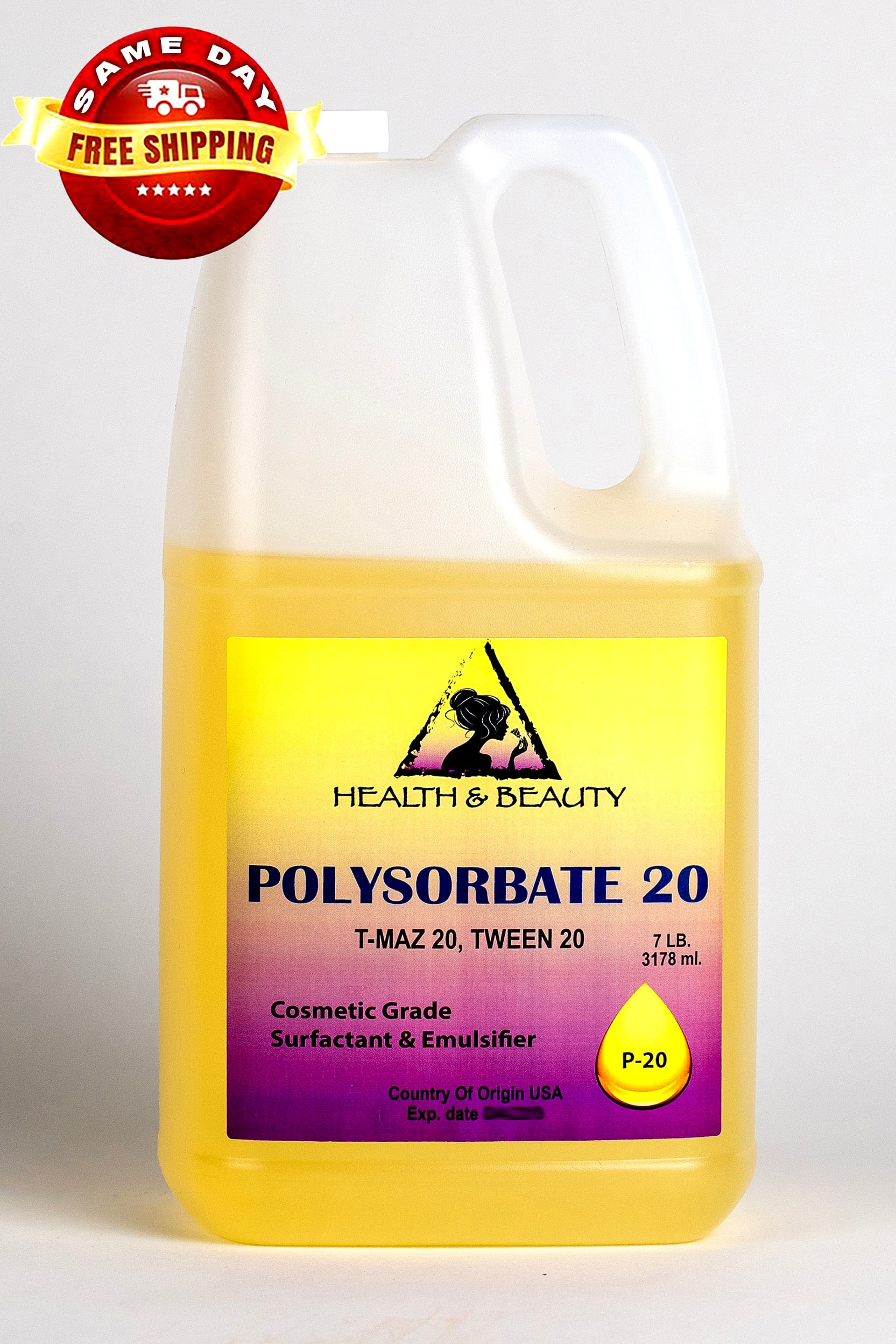 Polysorbate 80 T-MAZ 80 Tween 80 Solubilizer Surfactant & Emulsifier 100%  Pure 4 oz