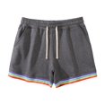 thumbnail image 7 of Men's Rainbow Drawstring Shorts - Lightweight Polyester, Pocket Design, Loose Fit for Beach/Sport, All-Season Wear, 7 of 7