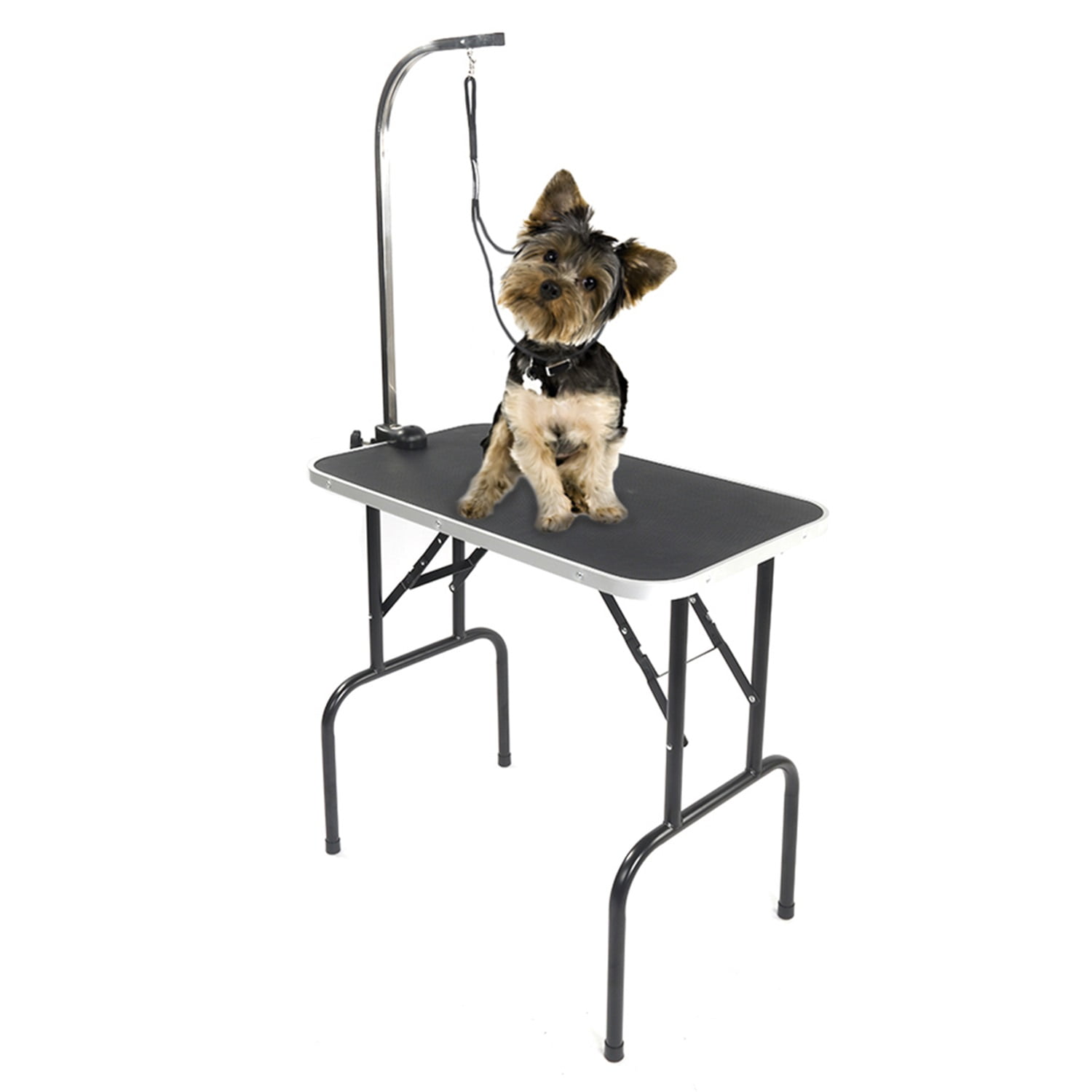 Pefilos 32" Foldable Pet Grooming Table for Small Dogs Cats with Adjustable Arm Noose Pet Grooming Table for Home, Black Pefilos 32" Foldable Pet Grooming Table for Small Dogs Cats with Adjustable Arm Noose Pet Grooming Table for Home, Black