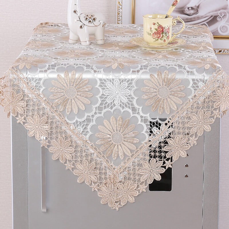 Rustic Lace Table Runner Fridge Cover Wedding Party Home Decoration 60x60cm 