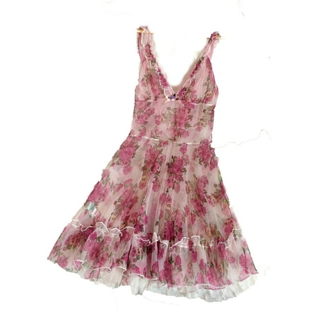 

Sexy Floral Print Baby Pink Women s Nightgowns & Sleepshirts (Women s)