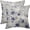 Navy Blue Gray Flower, variant on Navy Blue Dahlia Pillow Covers 20x20 Inch Set of 2 Summer Rust Geometric Flower Grey Outdoor Decorative Throw Pillows Farmhouse Linen Square Cushion Cover for Home Sofa Bedroom