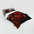 thumbnail image 2 of Ambesonne Leopard Print Bedding Set 4 Pcs, Romantic Rose Lace, King, Red Sand Brown and Dark Grey, 2 of 2