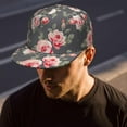 thumbnail image 6 of Farmhouse Floral Snapback Hat, Flat Brim Adjustable Cap, Vintage Botanical Illustration, Breathable Flat Brim Panel, 6 of 8