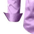 thumbnail image 6 of hotojiny Men's Silk Satin Dress Shirts Comfy Long Sleeve Button down Shirt Casual Party Prom Shirts Wedding Outfit, 6 of 7