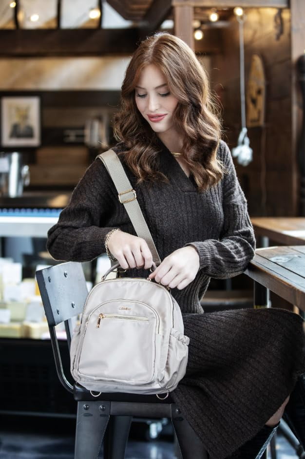 Kedzie Aire Convertible Backpack Crossbody Carry-On Bag, Taupe (Women's)