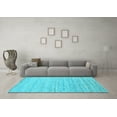 thumbnail image 3 of Ahgly Company Indoor Square Abstract Light Blue Contemporary Area Rugs, 7' Square, 3 of 4