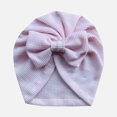 thumbnail image 1 of Gorro de lana con lazo de punto tipo gofre para bebé, gorro estilo indio, para otoño e invierno, 1 of 6