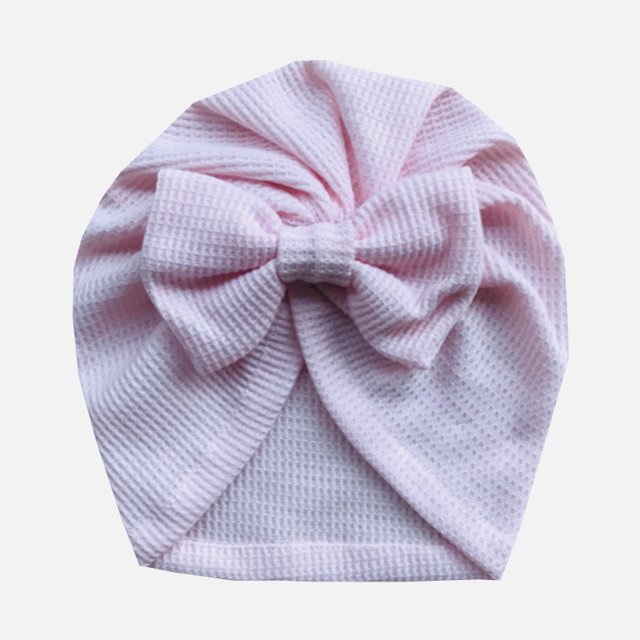 Gorro de lana con lazo de punto tipo gofre para bebé, gorro estilo indio, para otoño e invierno
