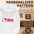 thumbnail image 4 of Hello Kitty Hoodie with Cuffed Sleeves Anime Gifts for Boys Girls White 11-12y, 4 of 5