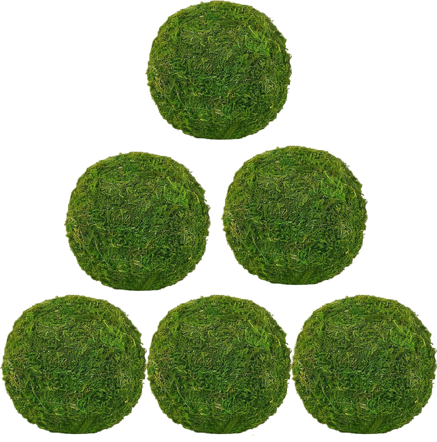 Natural Green Moss Decorative Ball,Handmade Green Moss Balls,Decorative Fake Moss Balls,Artificial Moss Decorative Balls for Garden Patio Home Table Decor Party Weddings Display Props Decor