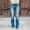 Sky Blue, variant on Floleo Jeans For Women Clearance Pocket Solid Jeans Denim Pants Plus Size Hole Bottom Casual Pants Bell Bottoms Fashion