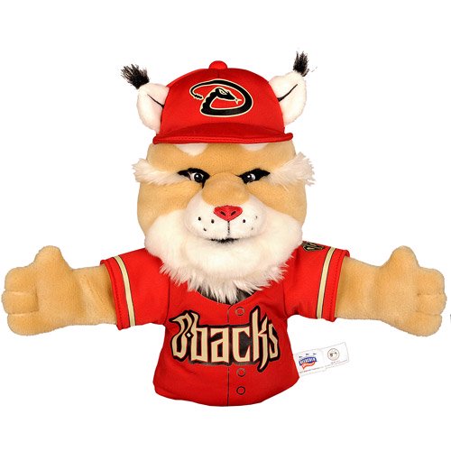 MLB Arizona Diamondbacks "Baxter Bobcat" Mascot Hand Puppet Walmart