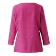 thumbnail image 6 of QHWAUAKFBN Womens T Shirts Graphic Long Sleeve Tunic Crew Neck Shirt Blouses Tshirts Top, 6 of 6