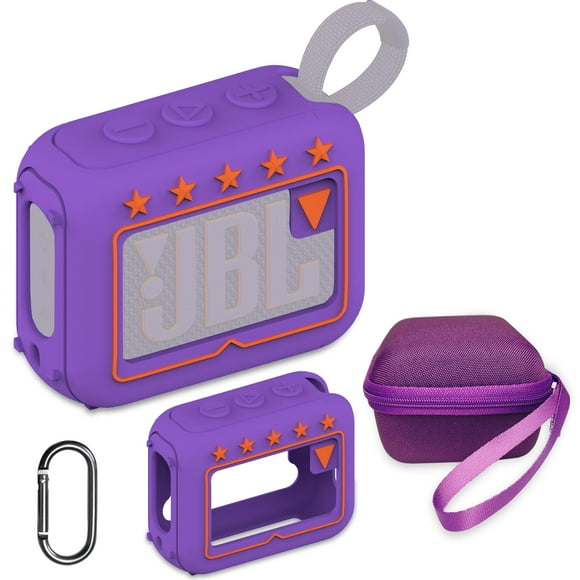 Accesory JCHPINE Funda de silicona y funda rígida de viaje para altavoz Bluetooth ultraportátil JBL Go 4