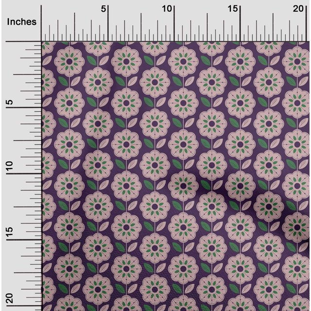 oneOone Rayon Plum Fabric Florals Craft Projects Decor Fabric Printed By The Yard 56 Inch Wide