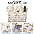 thumbnail image 2 of Tote Bag for Women - Cartoon Corgi Shoulder Bag - Large Utility Work Duffle Bag with Zipper Handbag for Travel, Work, Sprots, 2 of 5