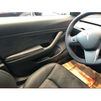 Tesla Model 3, Y Door Panel Armrest Elbow Pad, Black Leather