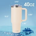 40 oz Tumbler with Handle and Straw Lid, Vacuum Insulated Reusable