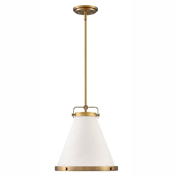 4997LCB-Hinkley Lighting-Lexi 1-Light Medium Pendant in Traditional-Transitional Style 13.5 Inches Wide by 14.75 Inches High-Lacquered Brass Finish
