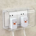 thumbnail image 1 of OULII 2Pcs Jourad Waterproof Wall Socket Cover Transparent for Household Users Adhesive Type, 1 of 7