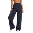 thumbnail image 3 of PNTUTB Women's Activewear Pants Stylish Solid-Color Versatile Pants Casual Stretchy High-Waisted Loose Comfortable Wide-Leg Pants with Pockets, 3 of 7
