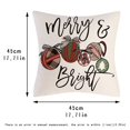 thumbnail image 2 of Pudcoco Christmas Throw Pillow Cover Holiday Couch Pillow Case Zippered Pillow Protector for Home Farmhouse Sofa Decorations, 2 of 6