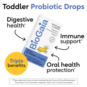 BioGaia Nurture & Grow Toddler Probiotic | Ages 1+ | Liquid Probiotic | Allergen-Free | Multi-Benefit Kids Probiotic | Digestive Health, Immune Support & Oral Health Protection | 25-Day Supply