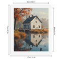 thumbnail image 2 of Paint By Numbers Kit for Adults Beginner - DIY Autumn House Reflection Tranquil Lake Canvas Painting Kits for Adults, Frameless Paint By Number for Adults for Home Wall Decor 16x20 Inch, 2 of 7