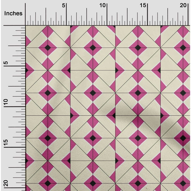 oneOone Polyester Lycra Fabric Diamond Geometric Print Sewing Fabric BTY 56 Inch Wide