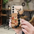 thumbnail image 5 of LYM-Phone Case For Samsung Galaxy A36 5G/SM-A366B, silicone phone case Anti-knock Simplicity Waterproof Bear bracelet soft case Cartoon Black pearl pendant Dirt-resistant Back Cover cute, 5 of 9