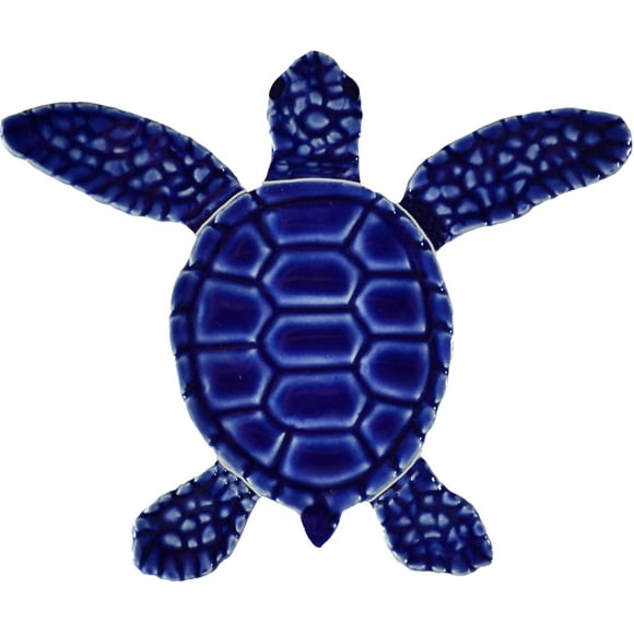 Artistry in Mosaics Mini Tortue Caouanne Mosaïque en Céramique pour Piscine (Style B - 4 Pouces, Bleu)