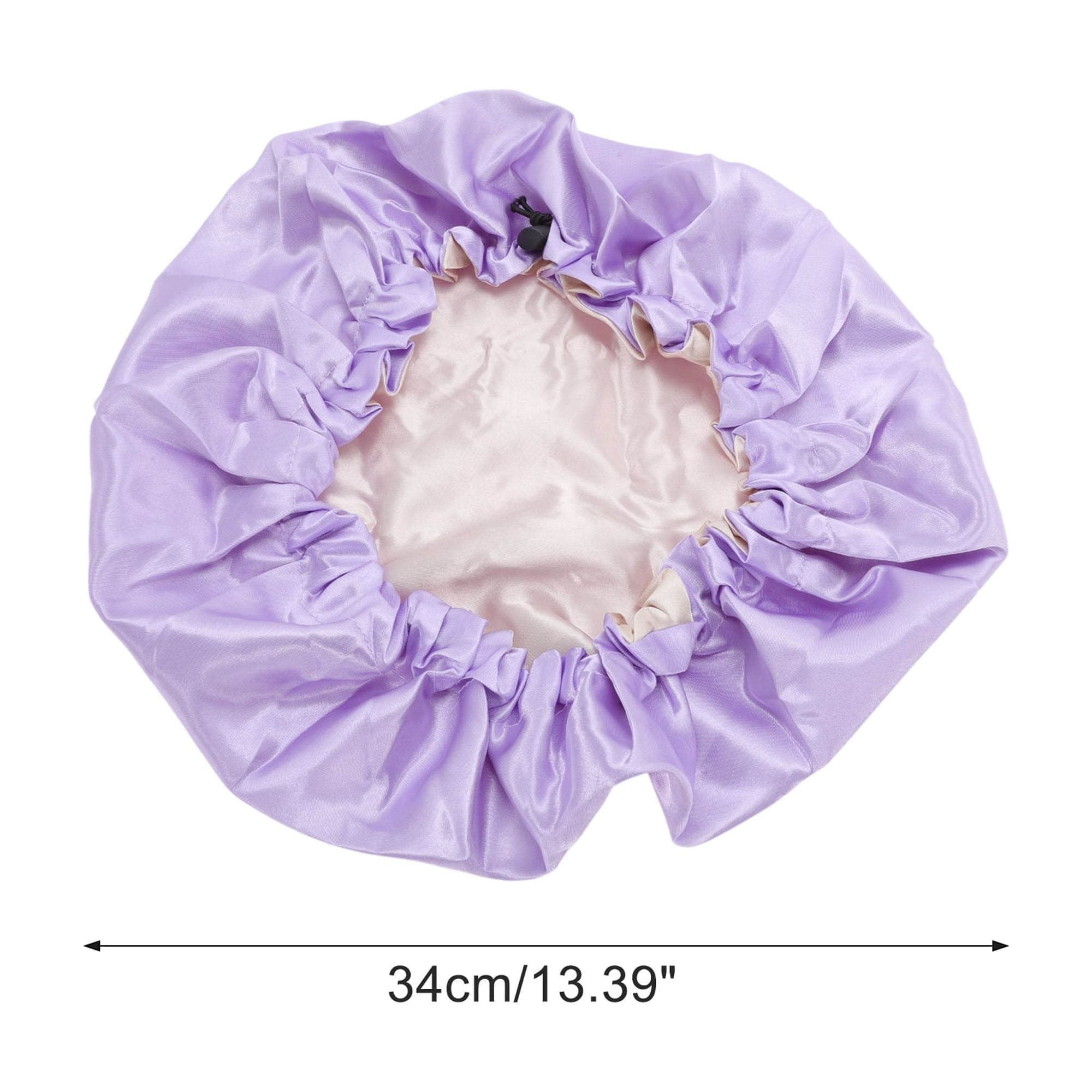 Unique Bargains Women Reusable Shower Cap for Bathroom Hotel 1 Pc Light Purple