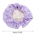 thumbnail image 2 of Unique Bargains 1 Pc Women Adjustable Double Layer Shower Cap for Bathroom Hotel Light Purple, 2 of 6