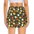 thumbnail image 2 of Lsque Autumn Pumpkin Maple Leaf Plants Printed Women's Running Shorts with Liner Pockets,Elastic Quick Dry Workout Athletic Gym Yoga Shorts,Womens High Waist Shorts-Large, 2 of 9