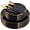 Black/Gold, variant on 150-Piece Lime Green Plastic Plates and Gold-Handled Cutlery Set with Gold Rim — 30 Dinner Plates, 30 Dessert Plates, 30 Knives, 30 Forks, 30 Spoons