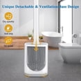 thumbnail image 4 of Silicone Toilet Brush and Holder Bendable Efficient Cleaning Wall Mounted Toilet Bowl Brush with Long Handle Brush Head and Silicone Bristles No Rusty Handles Problem (White), 4 of 6
