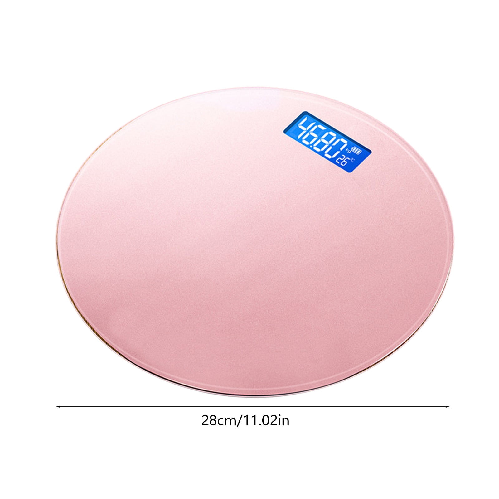 Digital Weighing Scale with Glass Pane, USB Charging, Temperature Measurement, Supports Up to 397 lbs, 11"W