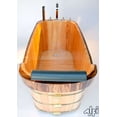 thumbnail image 5 of ALFI brand AB1148 59" Free Standing Wooden Bathtub with Chrome Tub Filler, 5 of 11
