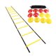 thumbnail image 5 of Escalera de entrenamiento de velocidad Escalera de entrenamiento ágil de nailon con discos de señal amarillos rojos para deportes de fútbol, 5 of 7